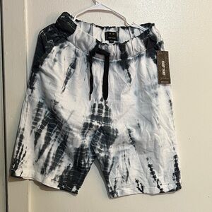 Tie-Dye Black and White Men Shorts